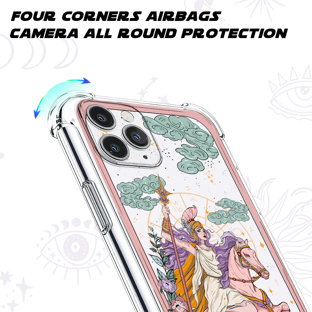 Purplehecate The Audacity Tarot Card Clear Phone Case