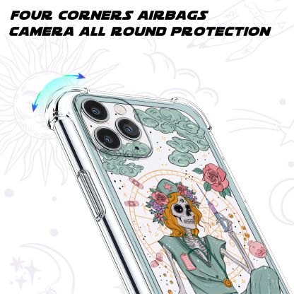 Purplehecate The Nurse Tarot Clear Phone Case