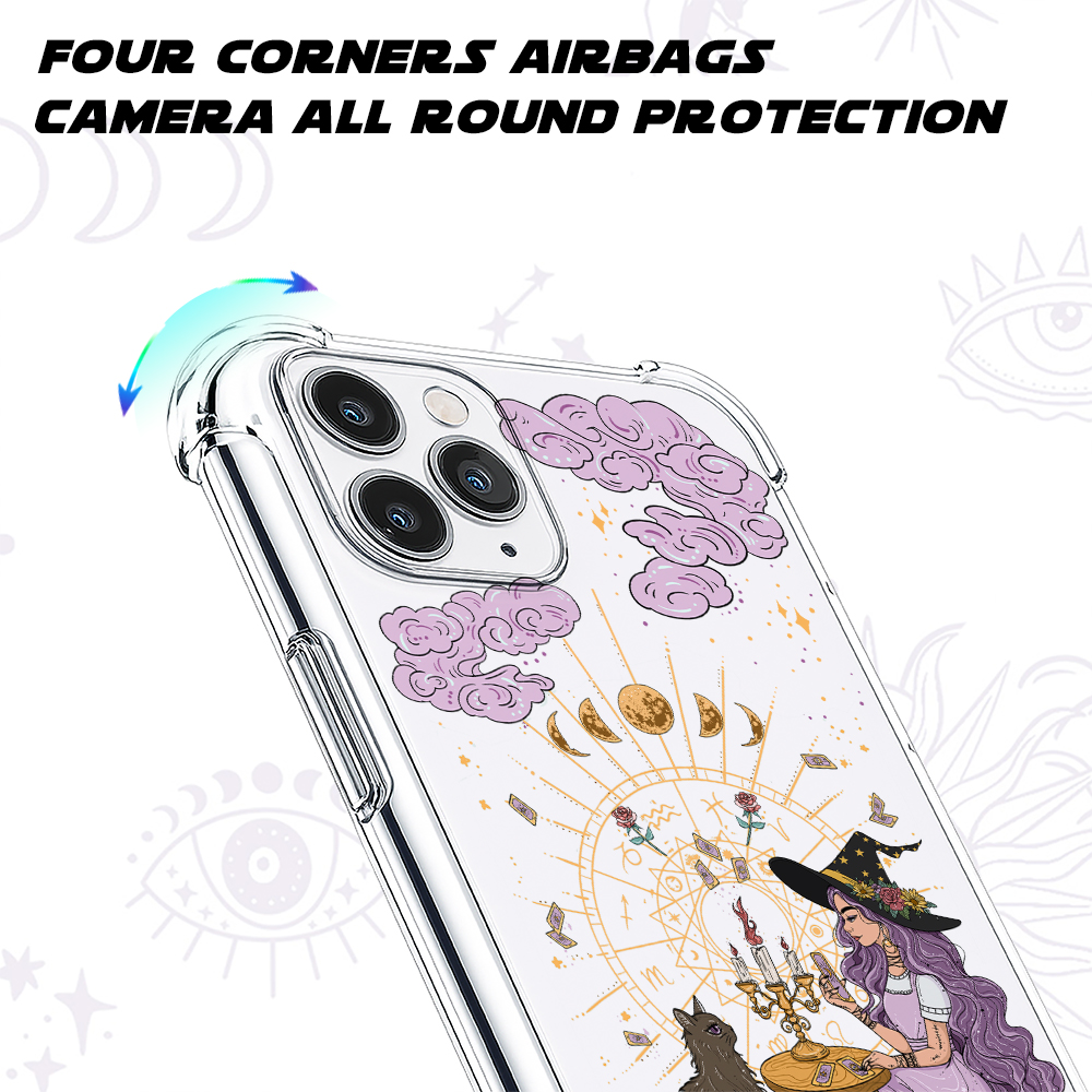 Purplehecate The Cat Witch Mom Clear Phone Case