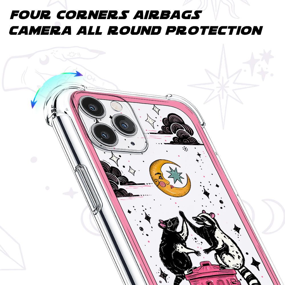 Purplehecate The Team Trash Opossum Tarot Clear Phone Case