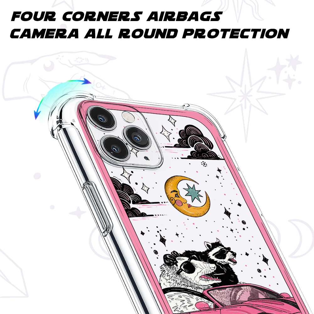 Purplehecate The Team Trash Tarot Card Clear Phone Case