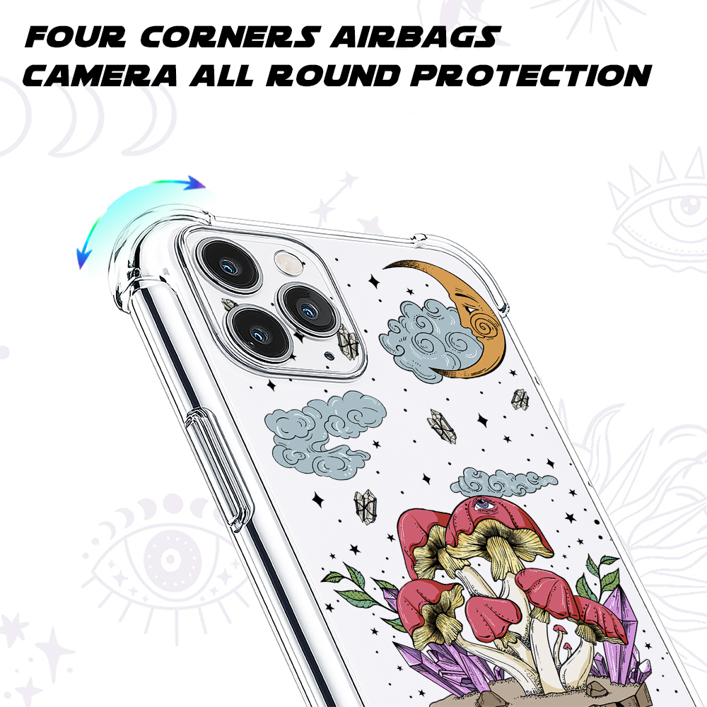 Purplehecate Fantasy Mushroom Clear Phone Case