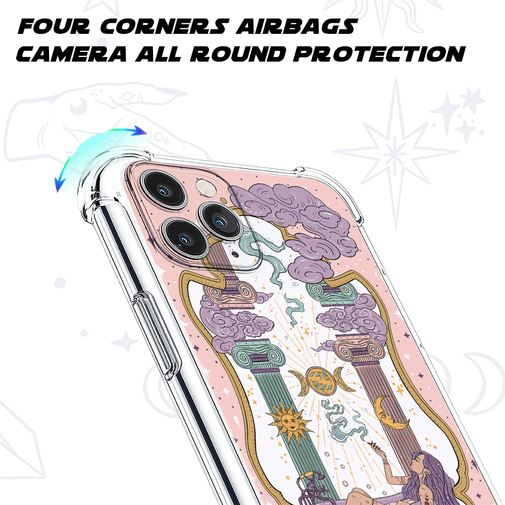 Purplehecate The High Priestess Tarot Mirror Clear Phone Case