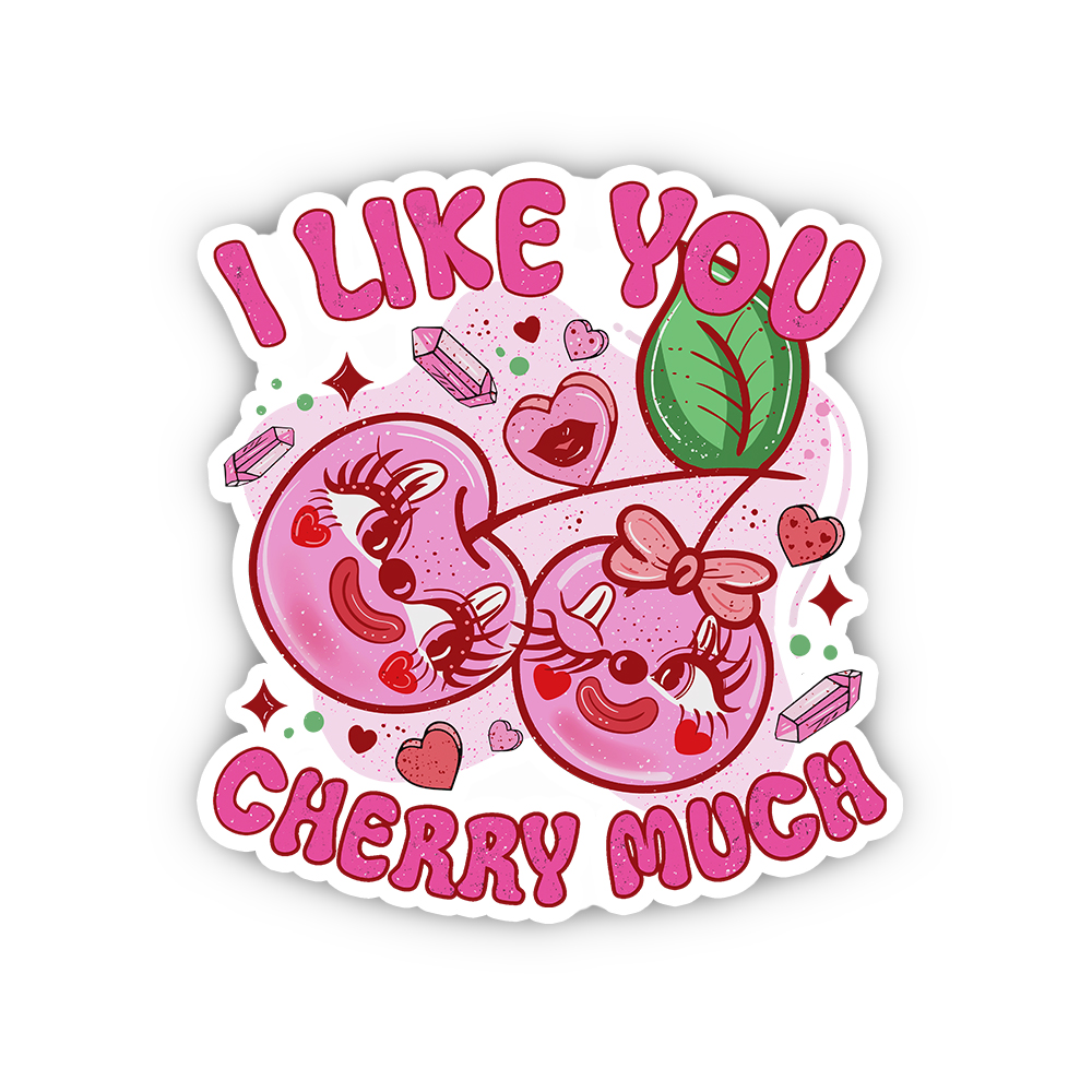 Purplehecate I Like You Cherry Much Sticker