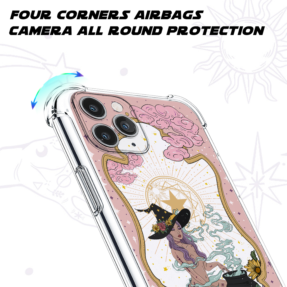 Purplehecate The Witch Tarot Ancient Mirror Clear Phone Case