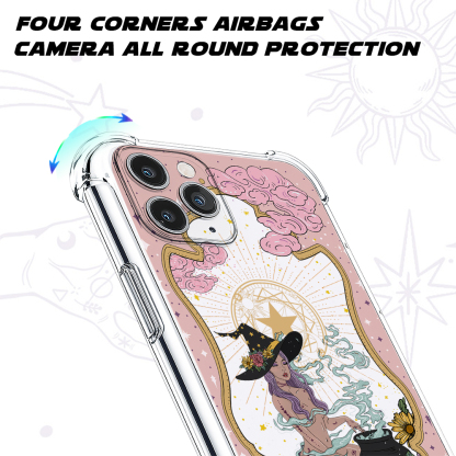 Purplehecate The Witch Tarot Ancient Mirror Clear Phone Case