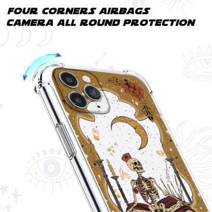 Purplehecate The Nurse Skeleton Tarot Clear Phone Case