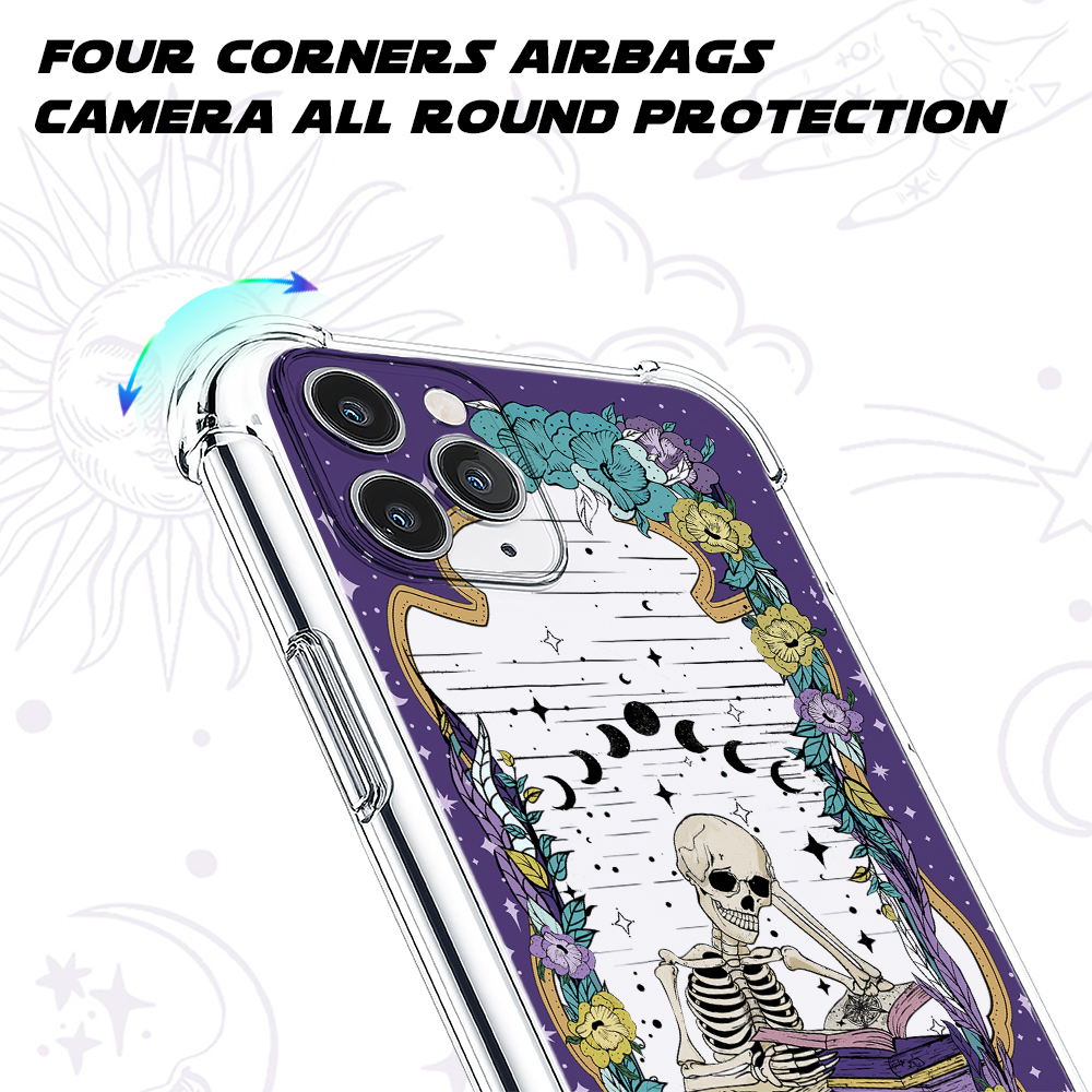 Purplehecate The Reader Tarot Card Clear Phone Case