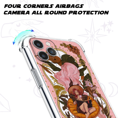 Purplehecate The Reader Tarot Card Clear Phone Case