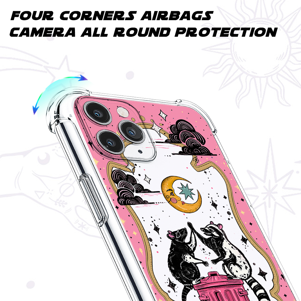 Purplehecate The Team Trash Opossum Tarot Clear Phone Case