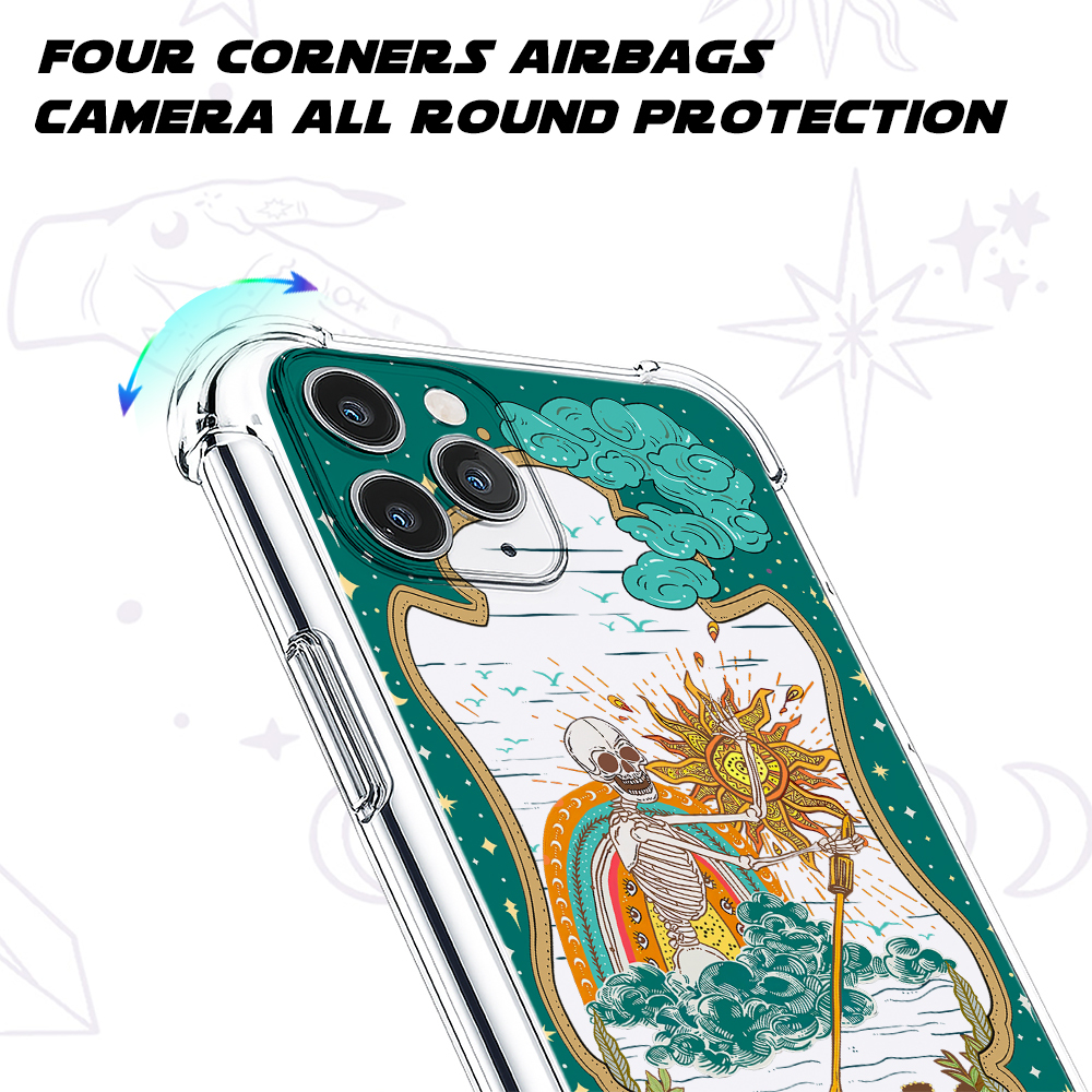 Purplehecate The Audacity Tarot Card Clear Phone Case