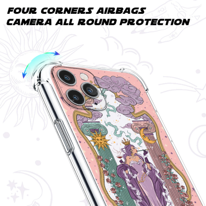Purplehecate The High Priestess Tarot Card Clear Phone Case