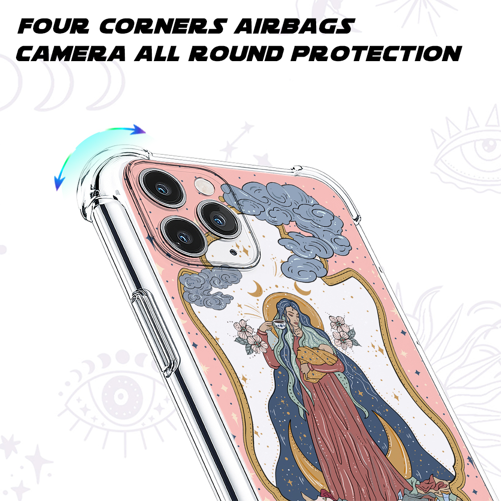 Purplehecate The Mother Tarot Clear Phone Case