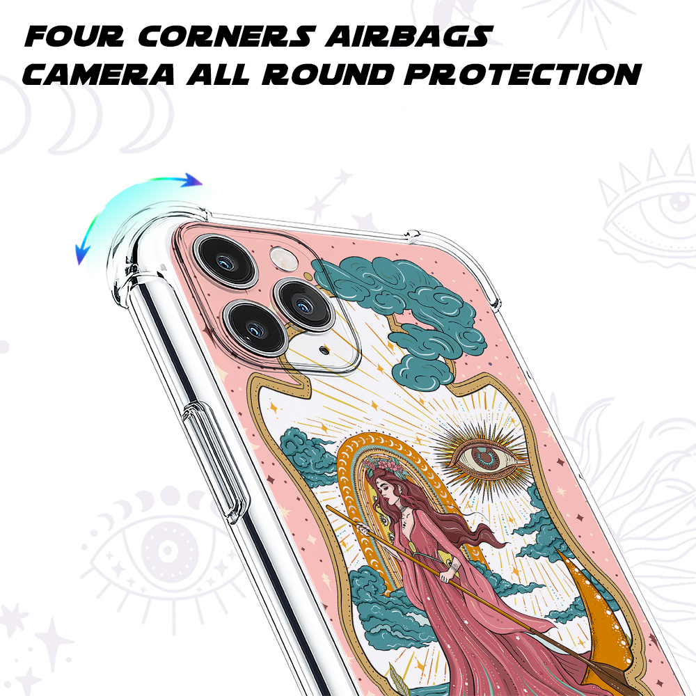 Purplehecate The Audacity Goddess Tarot Clear Phone Case