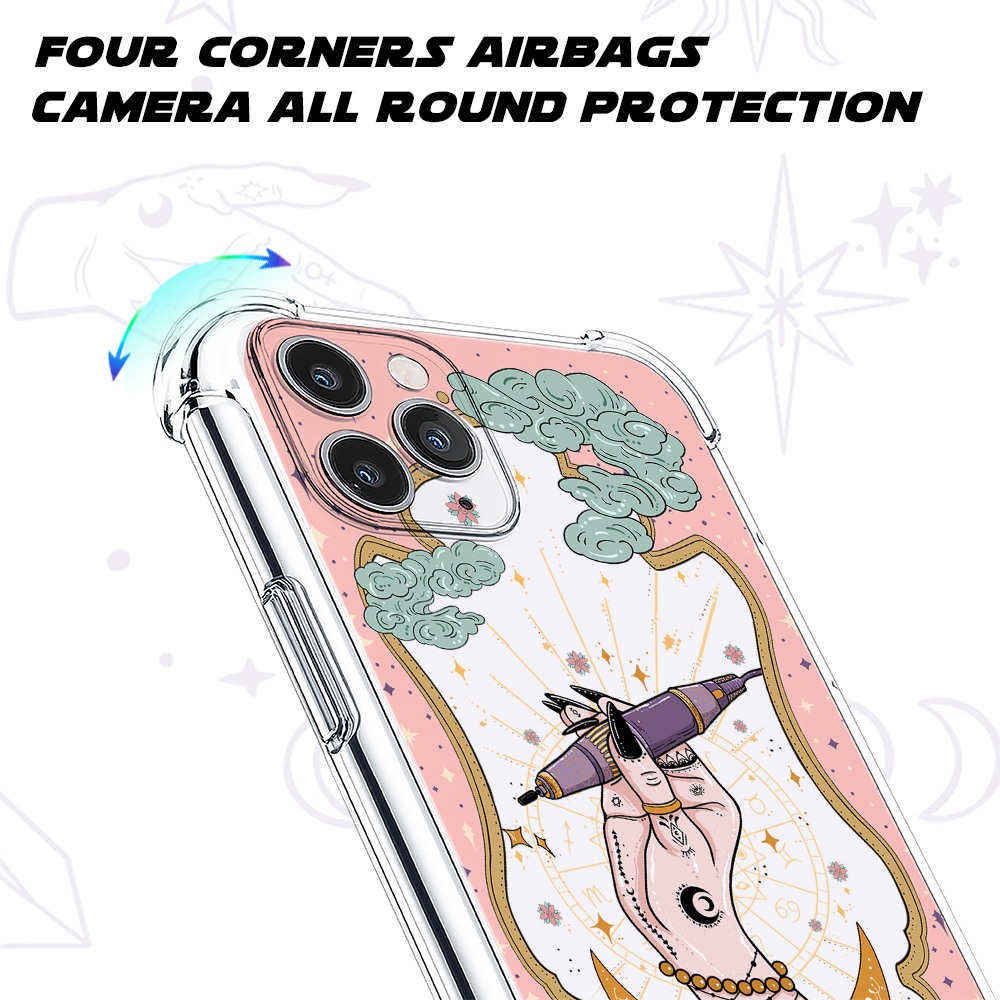 Purplehecate The Nail Tech Tarot Card Clear Phone Case