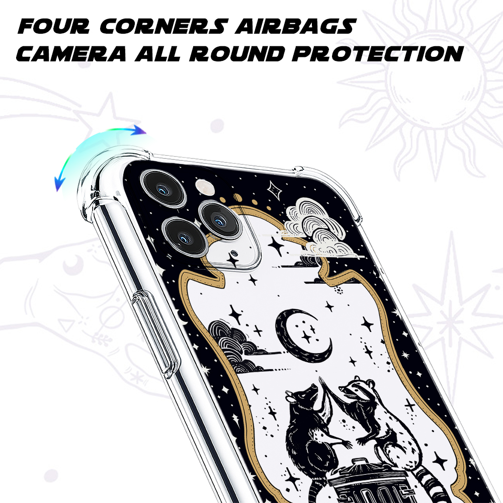 Purplehecate The Team Trash Tarot Clear Phone Case