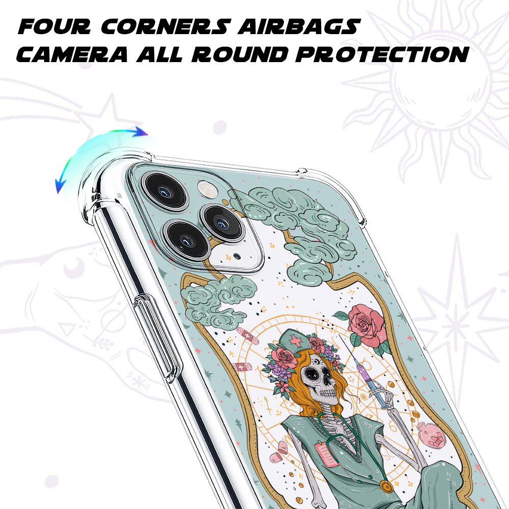 Purplehecate The Nurse Tarot Clear Phone Case