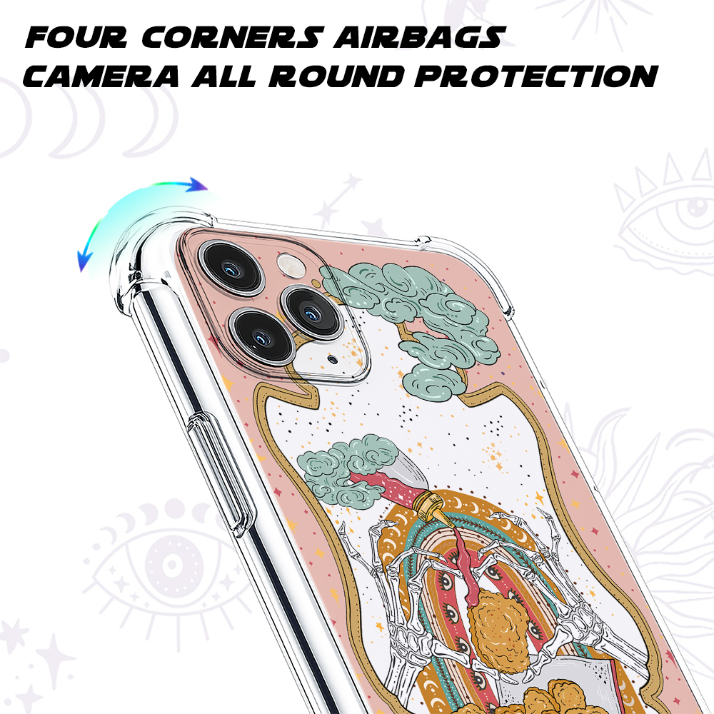 Purplehecate The Chicken Nugget Food Tarot Clear Phone Case