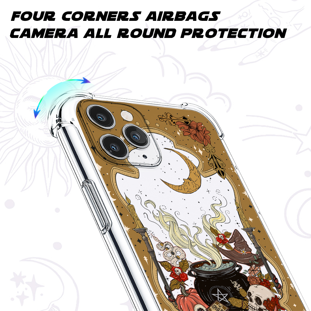 Purplehecate The Witch Magical Tarot Clear Phone Case