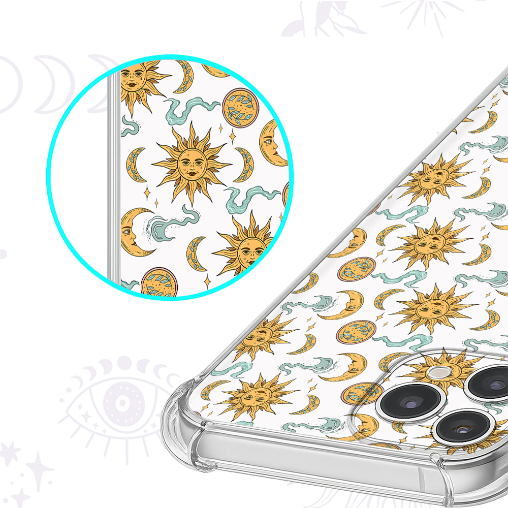 Purplehecate Magic of Sun and Moon Clear Phone Case