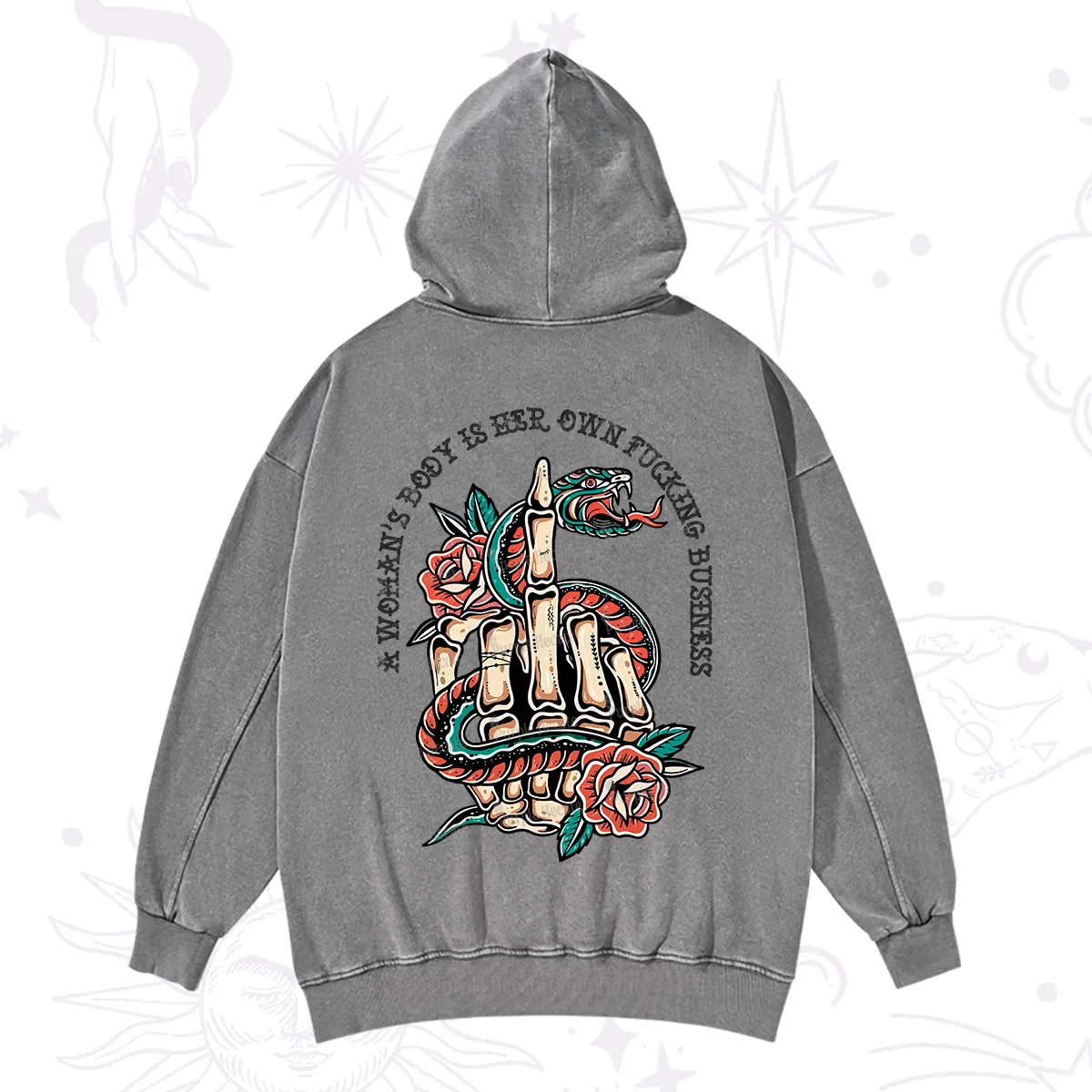 Purplehecate A Women’s Body Is Her Washed Hoodie