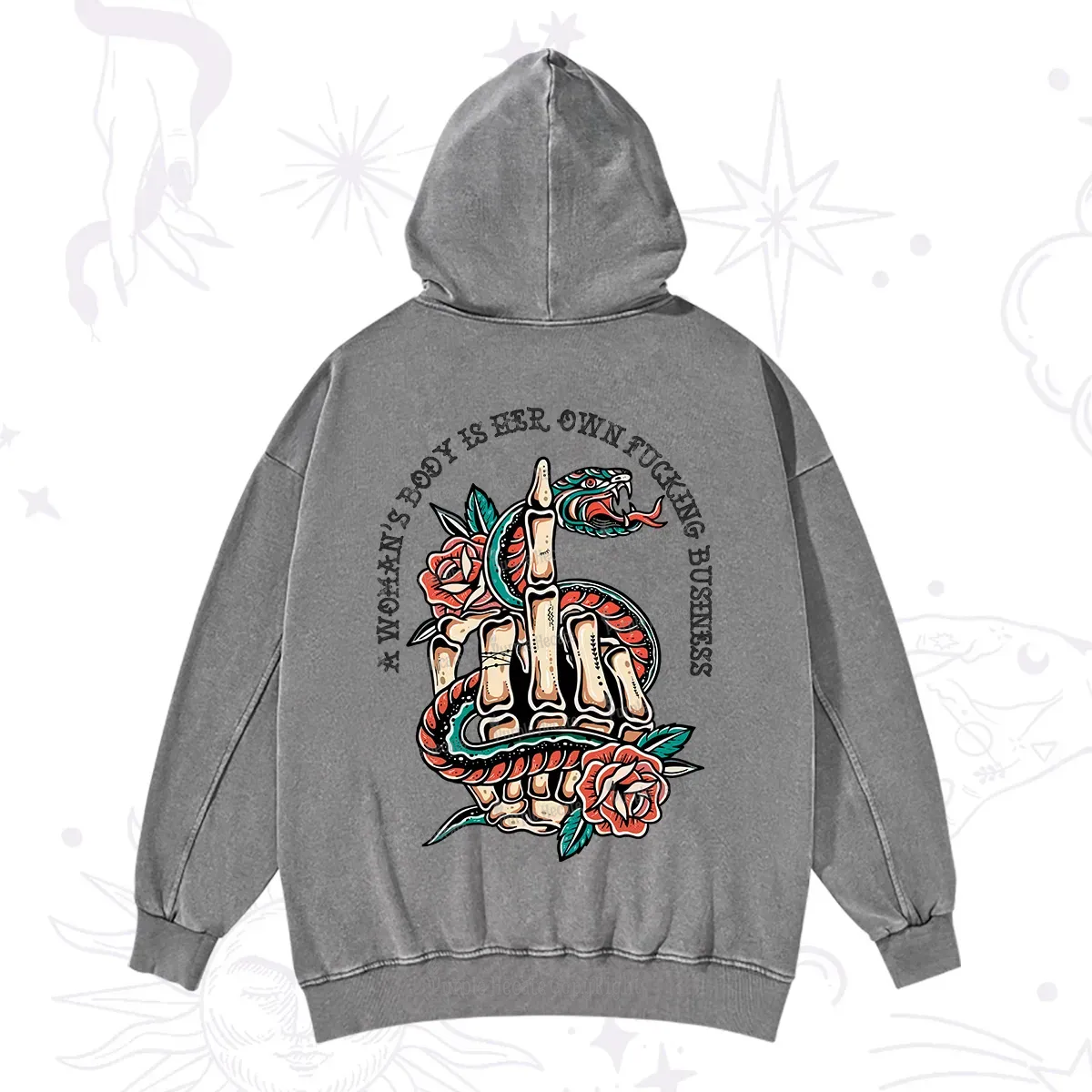 Purplehecate A Women’s Body Is Her Washed Hoodie