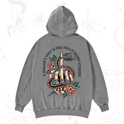 Purplehecate A Women’s Body Is Her Washed Hoodie