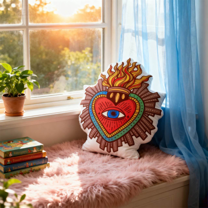 Purplehecate Sacred Heart Pillow