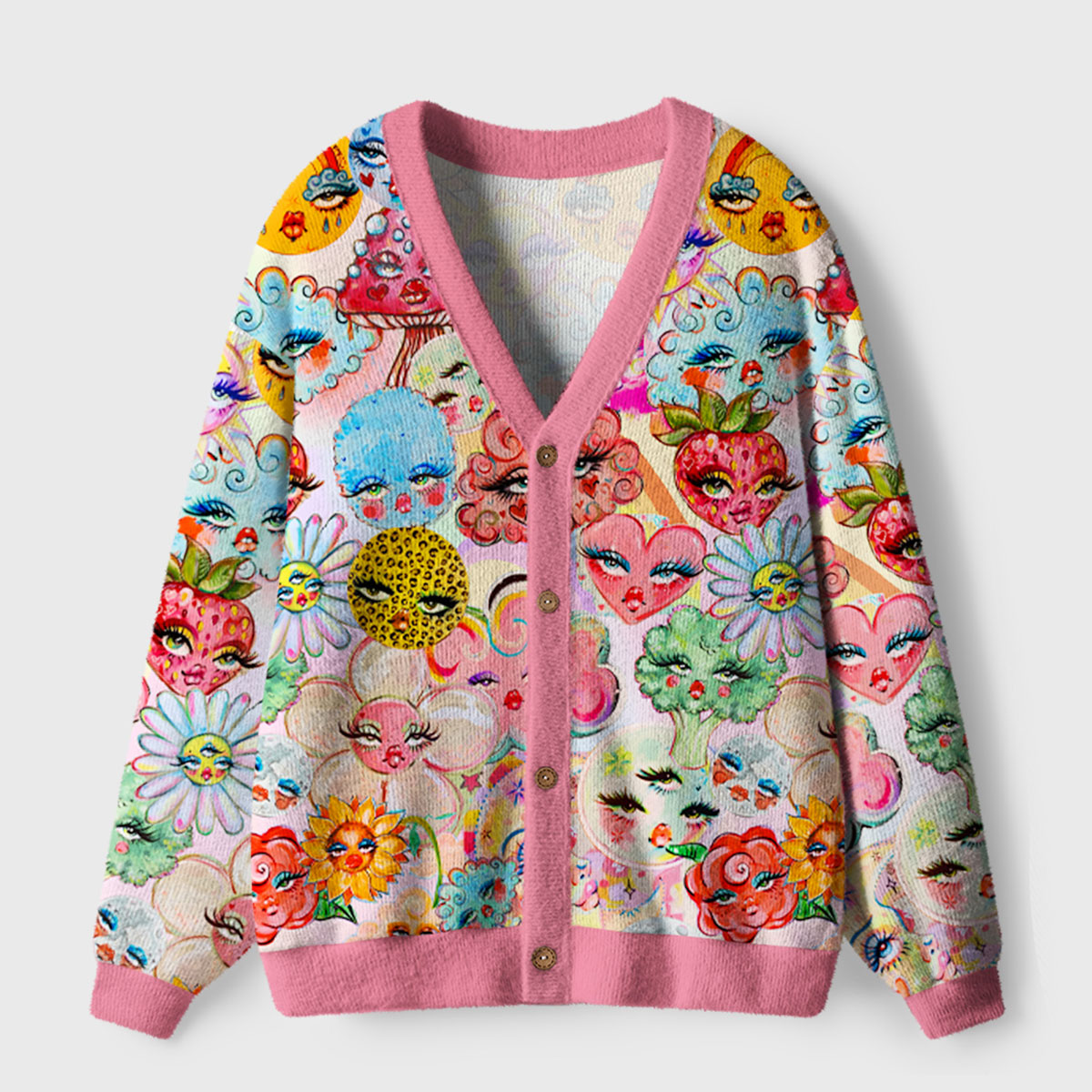 Purplehecate Dream Bloom Ugly Ugly Cardigan Sweaters