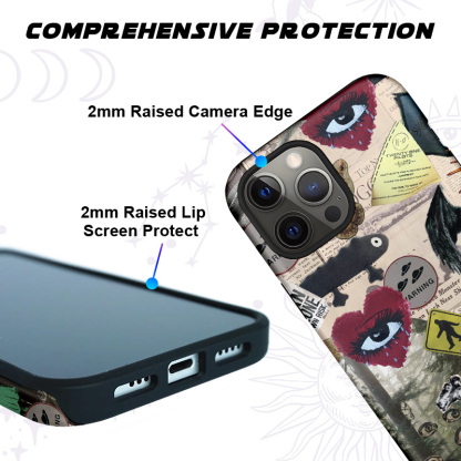 Purplehecate Cryptid Warning Collage Phone Case