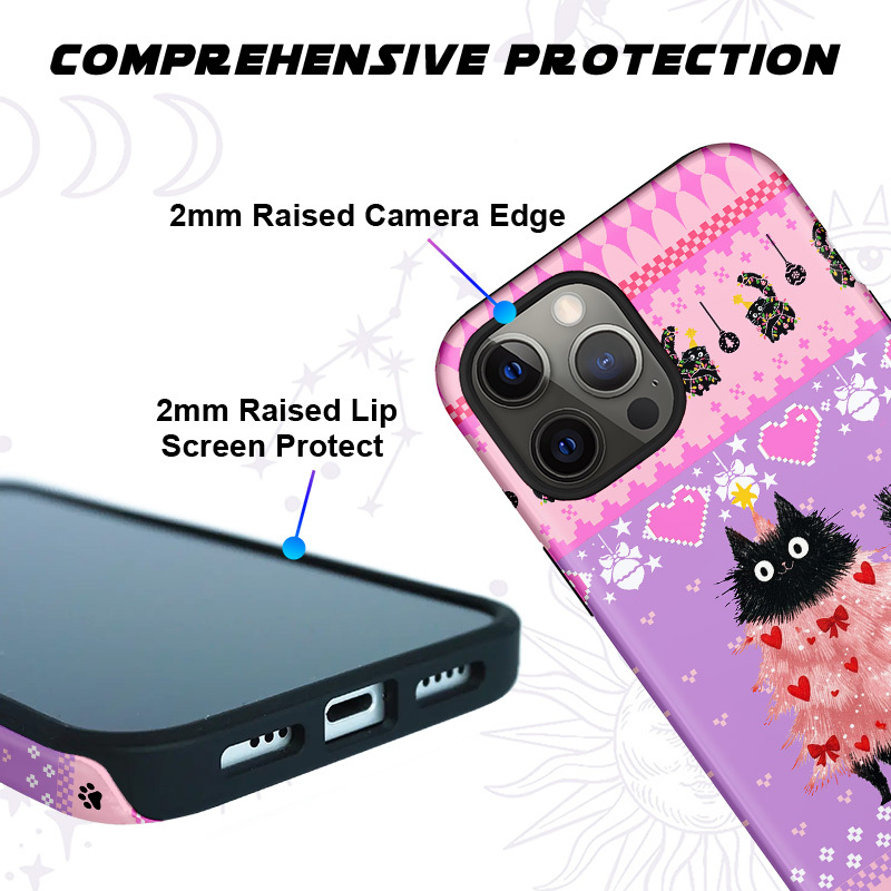 Purplehecate Funny Black Cat in Tree Phone Case