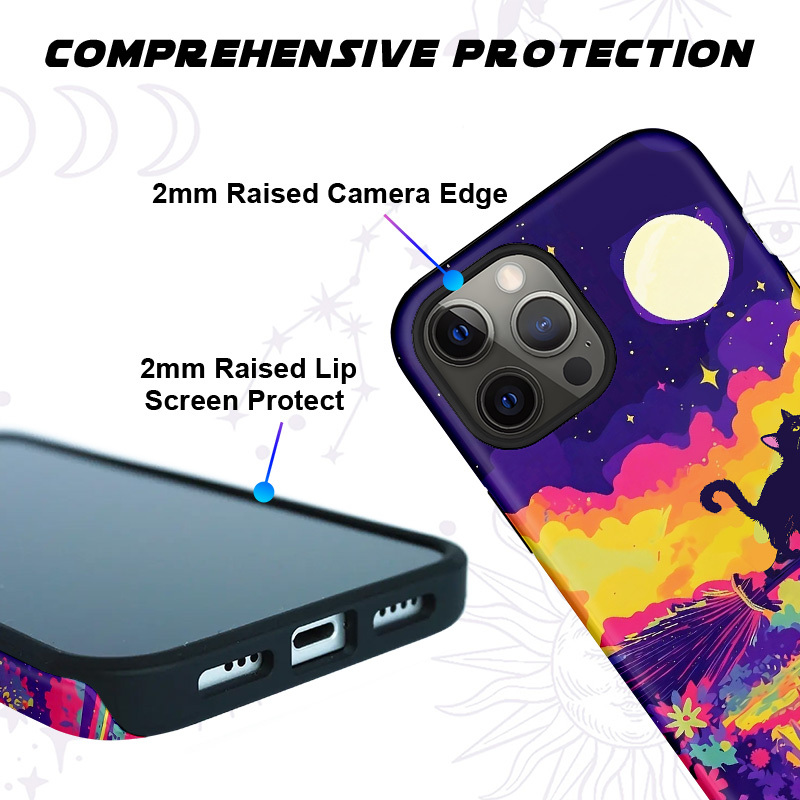 Purplehecate Midnight Cosmic Cat Fantasy Phone Case