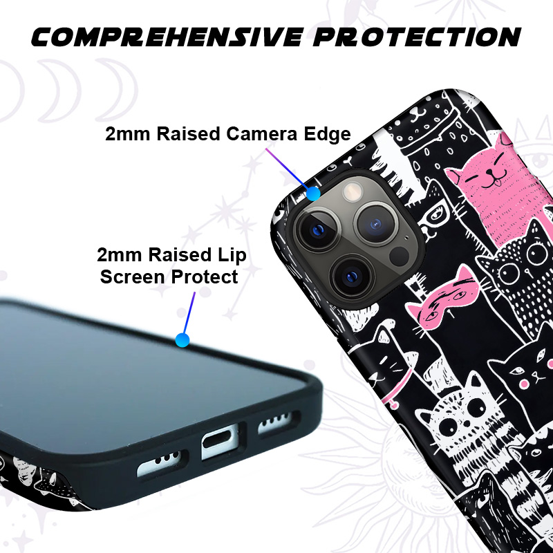 [Copy]Purplehecate Starry Witch Cat and Love Phone Case