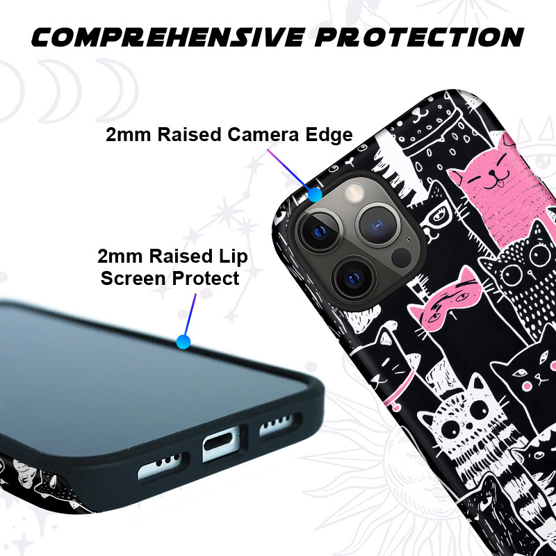 [Copy]Purplehecate Starry Witch Cat and Love Phone Case