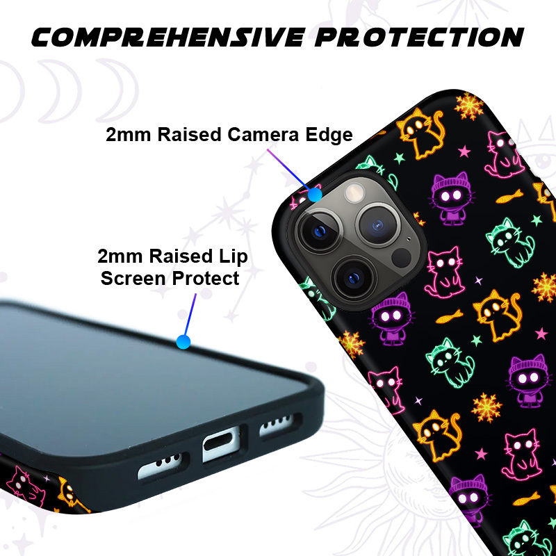 Purplehecate Neon Cat Party Phone Case