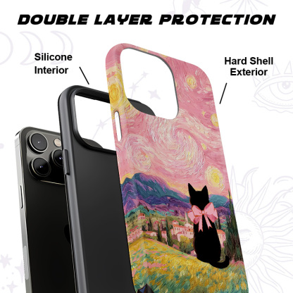 Purplehecate Starlit Witchy Night Cat Phone Case