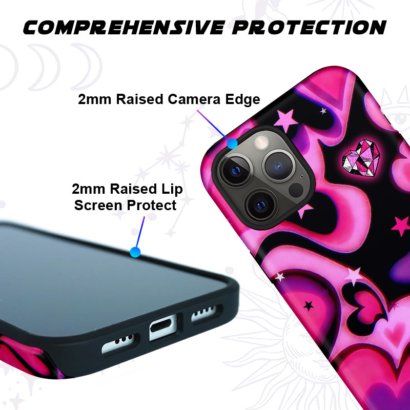 Purplehecate Cosmic Hearts and Stars Phone Case