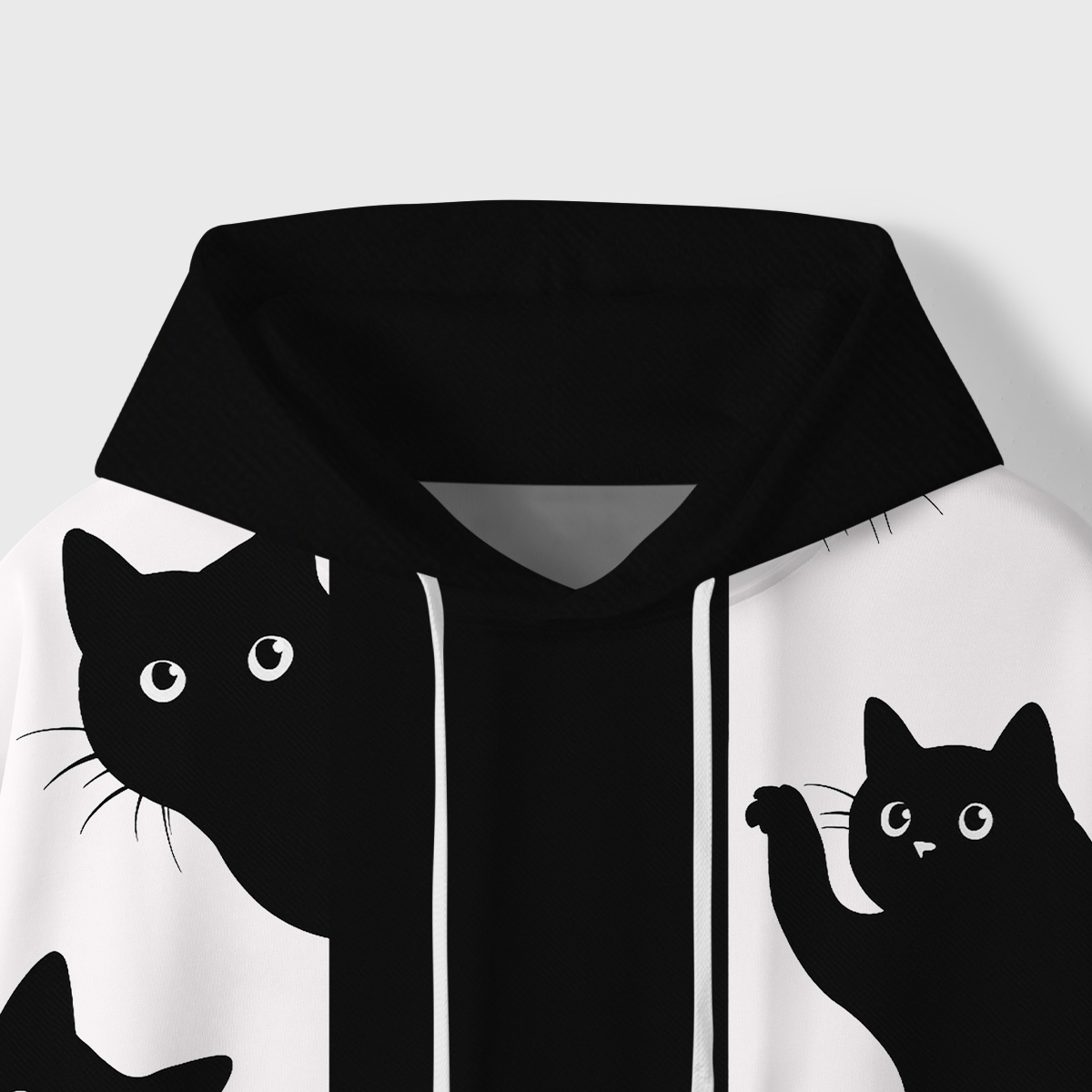 Purplehecate Peekaboo Cats All-Over Print Hoodie