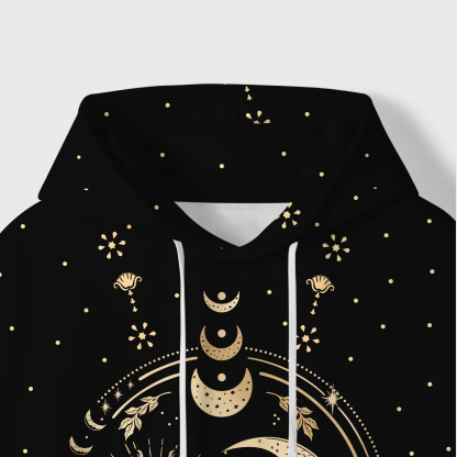 Purplehecate Celestial Sun and Moon All-Over Print Hoodie