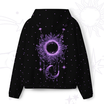 Purplehecate Radiance Of Sun And Moon All-Over Print Hoodie