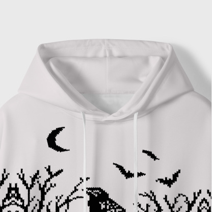 Purplehecate Ravens Over the Spooky Graveyard All-Over Print Hoodie