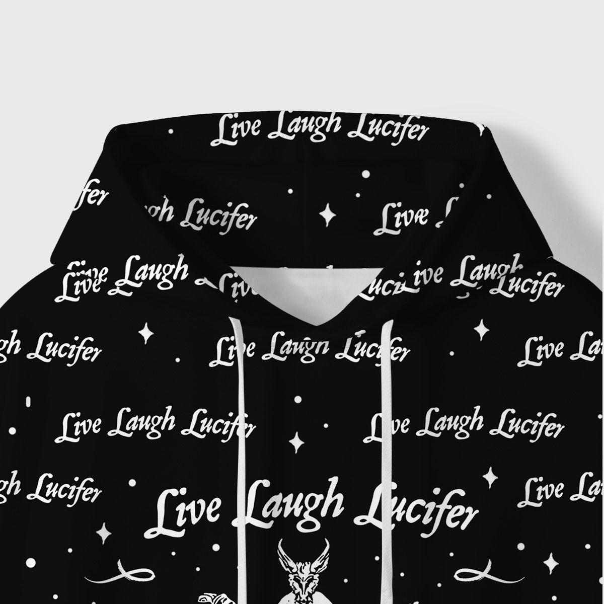 Purplehecate Live Laugh Lucifer All-Over Print Hoodie