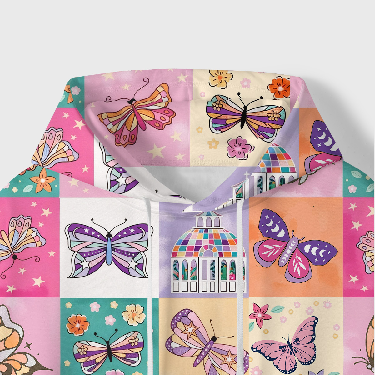 Purplehecate Dreamy Butterfly Garden All-Over Print Hoodie
