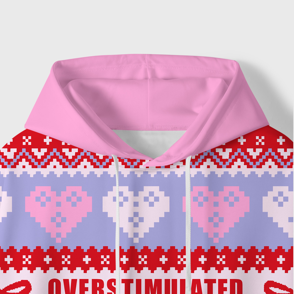 Purplehecate Overstimulated But Festive Possum All-Over Print Hoodie