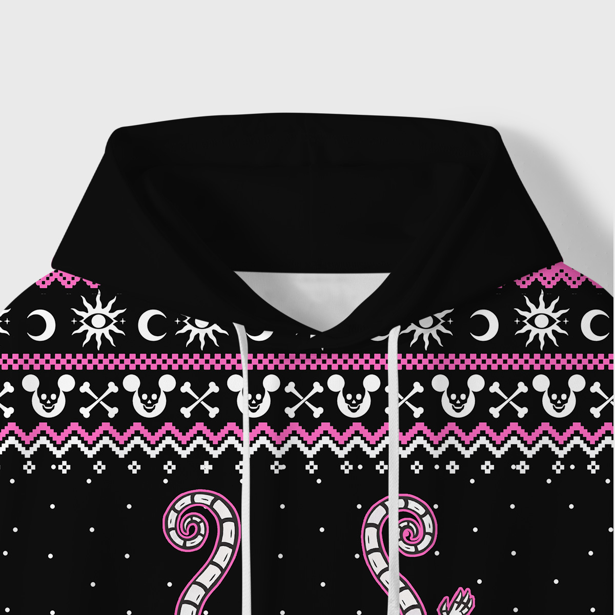 Purplehecate Moonlit Skeleton Rats All-Over Print Hoodie