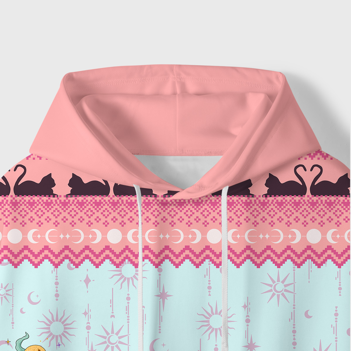 Purplehecate The Beans Cat Tarot All-Over Print Hoodie