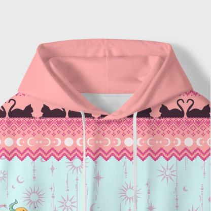 Purplehecate The Beans Cat Tarot All-Over Print Hoodie