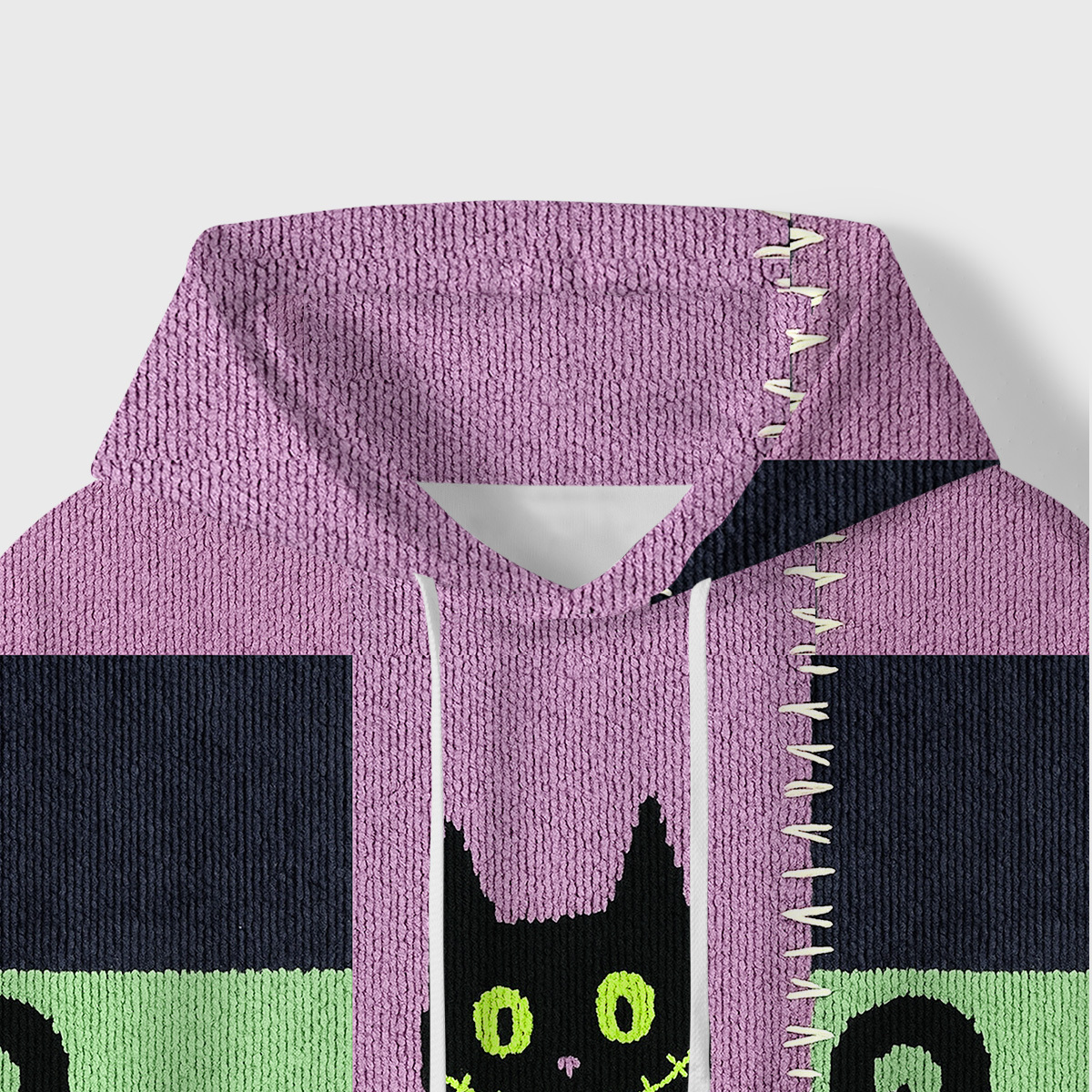 Purplehecate Monster Black Cat All-Over Print Hoodie