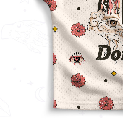 Purplehecate Drugs Not Hugs Don't Touch Me Crop Sports Jersey