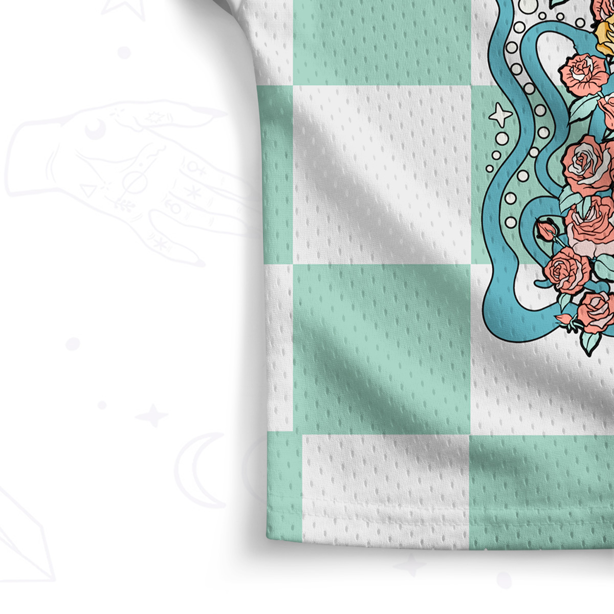 Purplehecate  Aquarius Spirit Zodiac Crop Sports Jersey